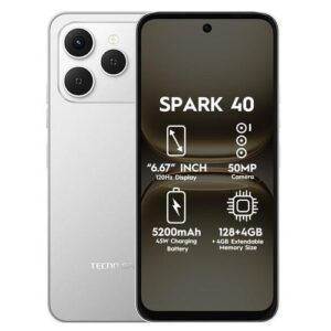 Tecno Spark 40 6.67" 4GB RAM/128GB ROM Android 15 - Titanium grey